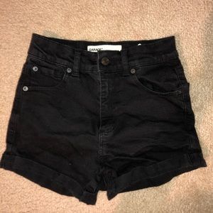 Garage black jean shorts